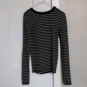 Long sleeved striped shirt